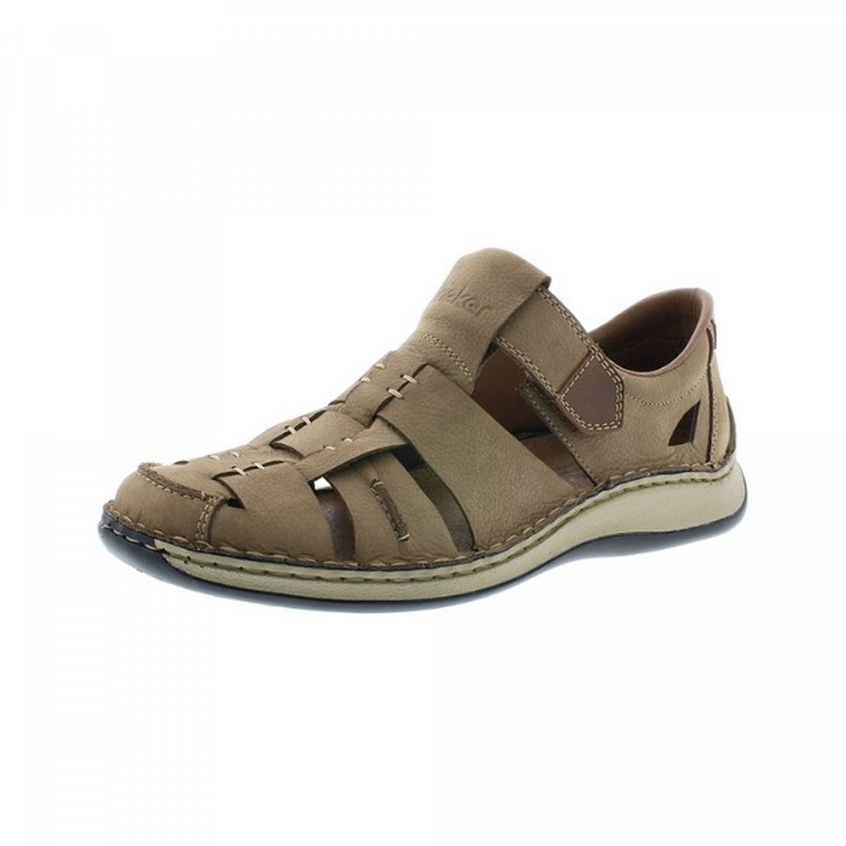 detail Pánské kožené sandály Rieker 05285-20 béžová